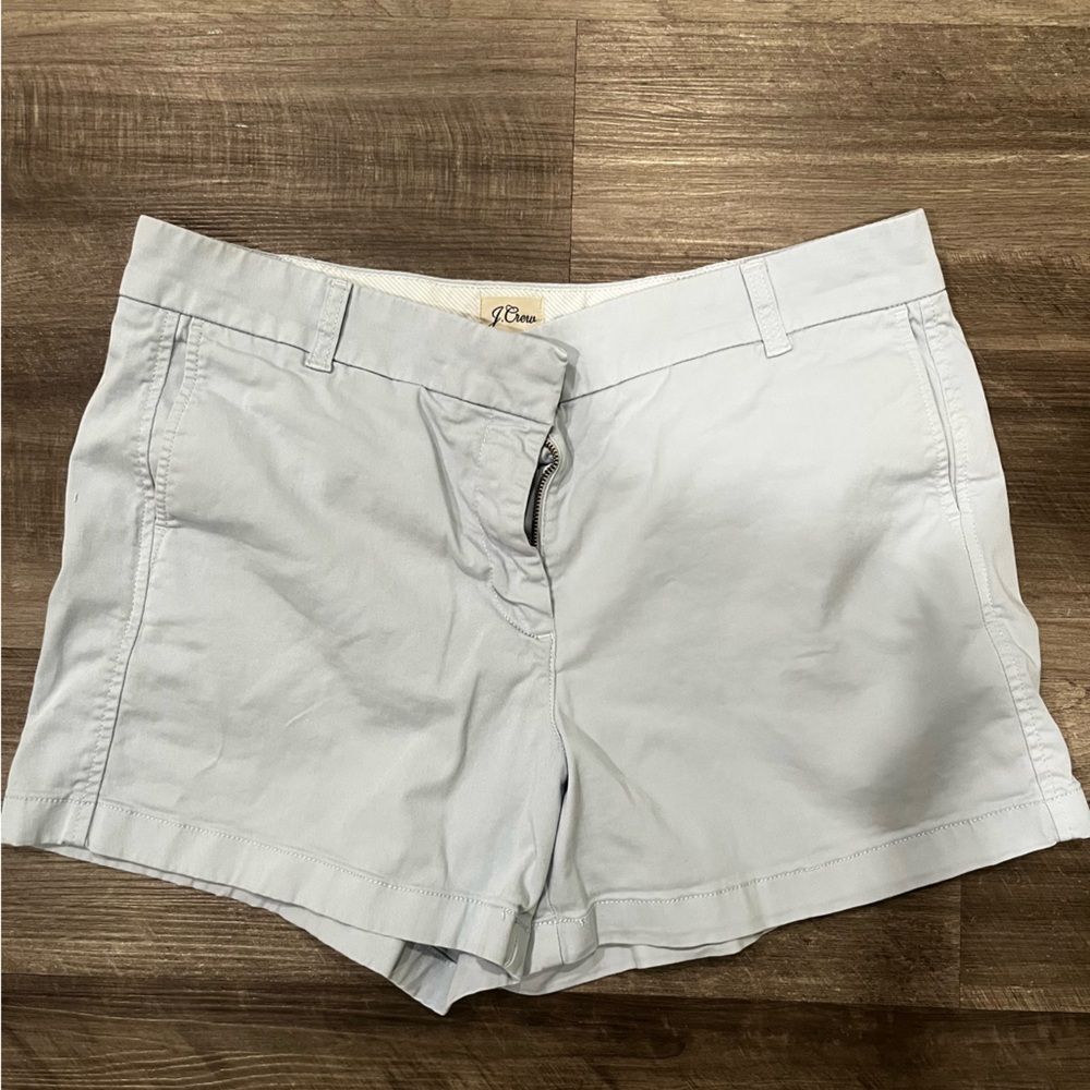 Light blue JCrew chino shorts. Size 14. No rips tears or stains.